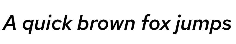 Preview of Red Hat Text Medium Italic font