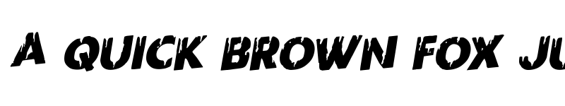 Preview of Red Undead Staggered Rotalic Italic font