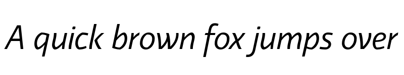 Preview of Relato Sans TRIAL Regular Italic font