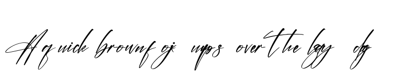 Preview of Rembulan Signature Regular font