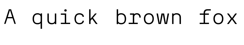 Preview of Reno Mono Regular font