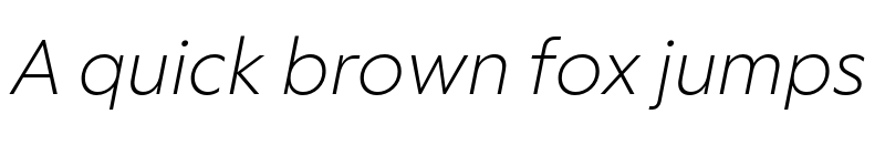 Preview of RF Tone ExtraLight Italic font