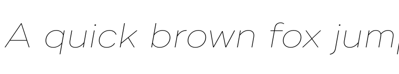 Preview of Ridley Grotesk Thin Italic font