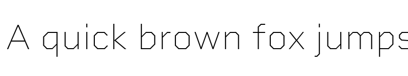 Preview of Rigid Square Thin font
