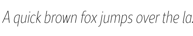 Preview of Rival Sans Narrow Thin italic font