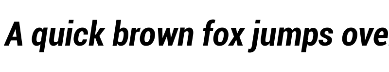 Preview of Roboto Bold Condensed Italic font