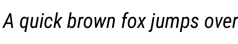 Preview of Roboto Condensed Italic font