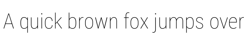 Preview of Roboto Condensed Thin font