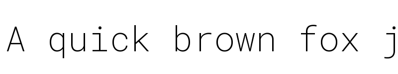 Preview of Roboto Mono ExtraLight font