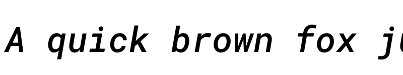 Preview of Roboto Mono Medium Italic font