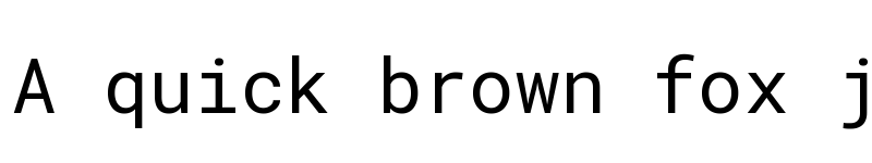 Preview of Roboto Mono Regular font