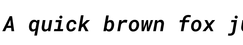 Preview of Roboto Mono SemiBold Italic font