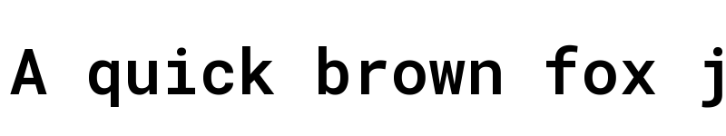 Preview of Roboto Mono SemiBold font