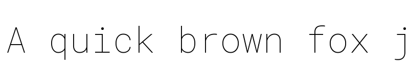 Preview of Roboto Mono Thin font