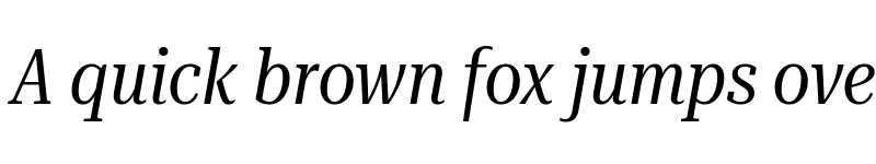 Preview of Roboto Serif 120pt Condensed Italic font