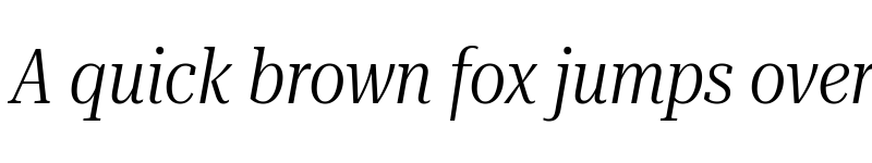 Preview of Roboto Serif 120pt Condensed Light Italic font
