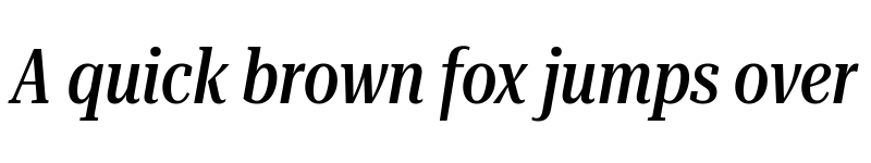 Preview of Roboto Serif 120pt ExtraCondensed Medium Italic font