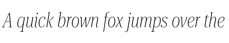 Preview of Roboto Serif 120pt ExtraCondensed Thin Italic font