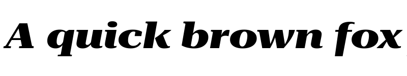 Preview of Roboto Serif 120pt ExtraExpanded ExtraBold Italic font