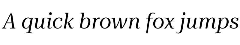 Preview of Roboto Serif 120pt Italic font
