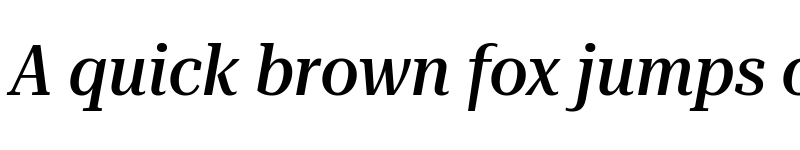 Preview of Roboto Serif 120pt SemiCondensed Medium Italic font