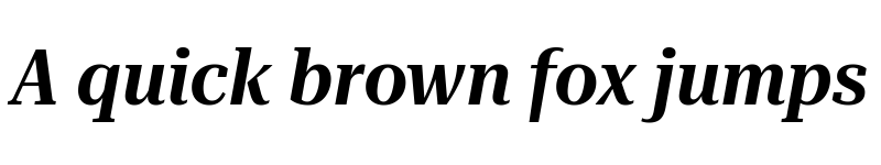 Preview of Roboto Serif 120pt SemiCondensed SemiBold Italic font