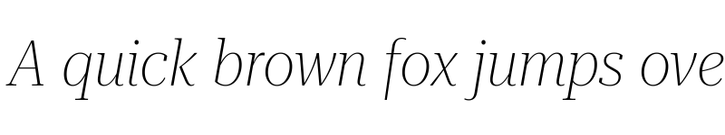 Preview of Roboto Serif 120pt SemiCondensed Thin Italic font