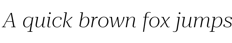Preview of Roboto Serif 120pt SemiExpanded ExtraLight Italic font