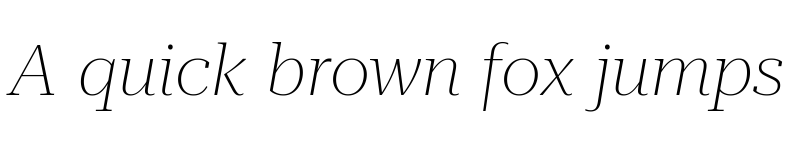 Preview of Roboto Serif 120pt SemiExpanded Thin Italic font