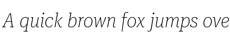 Preview of Roboto Serif 28pt Condensed Thin Italic font
