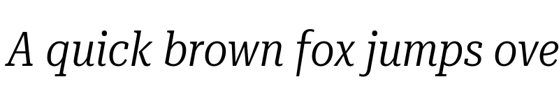 Preview of Roboto Serif 28pt ExtraCondensed Light Italic font