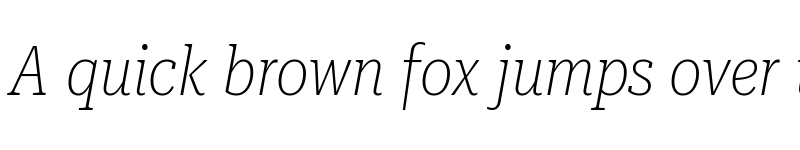 Preview of Roboto Serif 28pt ExtraCondensed Thin Italic font