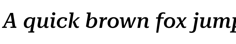 Preview of Roboto Serif 28pt SemiExpanded Medium Italic font