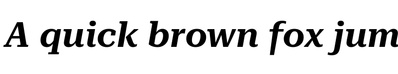 Preview of Roboto Serif 28pt SemiExpanded SemiBold Italic font
