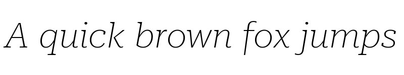 Preview of Roboto Serif 28pt SemiExpanded Thin Italic font