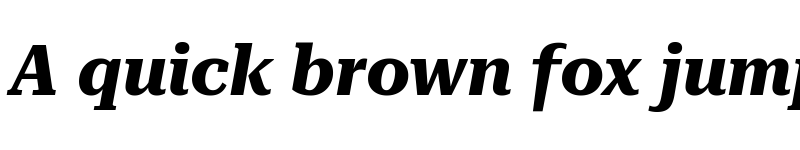 Preview of Roboto Serif 36pt Bold Italic font