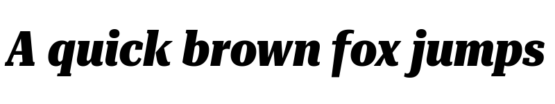 Preview of Roboto Serif 36pt ExtraCondensed ExtraBold Italic font