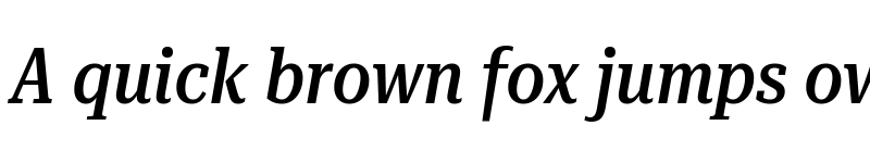 Preview of Roboto Serif 36pt ExtraCondensed Medium Italic font