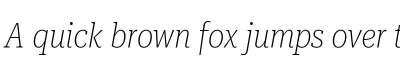 Preview of Roboto Serif 36pt ExtraCondensed Thin Italic font