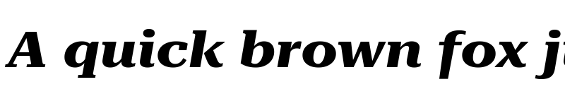 Preview of Roboto Serif 36pt ExtraExpanded Bold Italic font