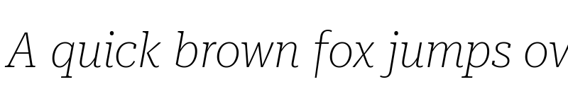Preview of Roboto Serif 36pt SemiCondensed Thin Italic font