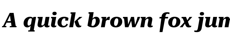 Preview of Roboto Serif 36pt SemiExpanded Bold Italic font