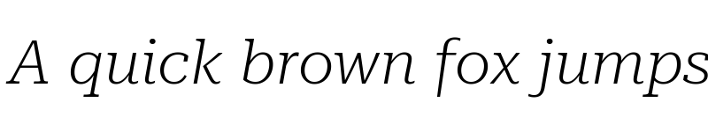 Preview of Roboto Serif 36pt SemiExpanded ExtraLight Italic font