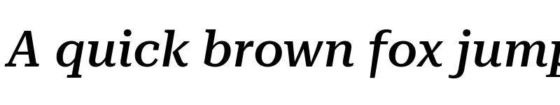 Preview of Roboto Serif 36pt SemiExpanded Medium Italic font