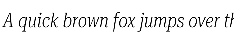 Preview of Roboto Serif 36pt UltraCondensed ExtraLight Italic font
