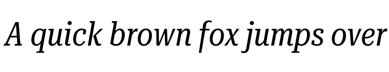 Preview of Roboto Serif 36pt UltraCondensed Italic font