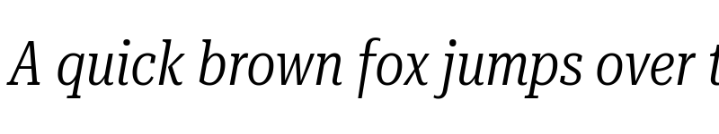 Preview of Roboto Serif 36pt UltraCondensed Light Italic font