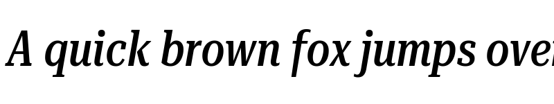 Preview of Roboto Serif 36pt UltraCondensed Medium Italic font