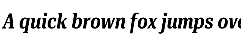 Preview of Roboto Serif 36pt UltraCondensed SemiBold Italic font