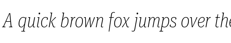 Preview of Roboto Serif 36pt UltraCondensed Thin Italic font
